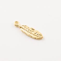 Gold Plated "Feather" (1.8x0.6cm)