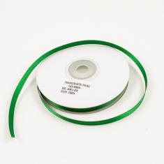 Σατέν Κορδέλα Διπλής Όψεως Πράσινη 6mm