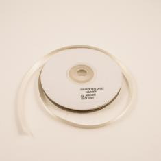 Σατέν Κορδέλα Διπλής Όψεως Ιβουάρ 6mm