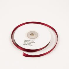 Satin Double Face Ribbon Burgundy 6mm