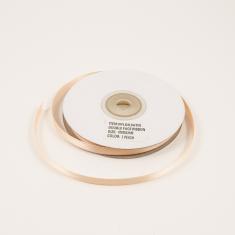 Satin Double Face Ribbon Light Peach 6mm