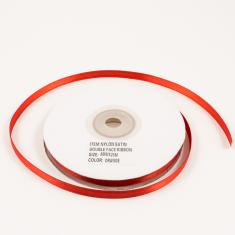 Satin Double Face Ribbon Orange 6mm
