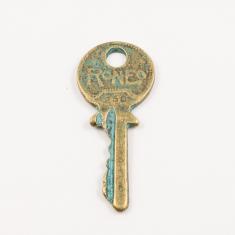 Bronze Key Oxidized 4.4x1.9cm