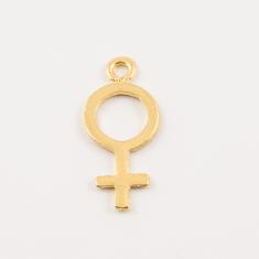 Gold Plated Female Symbol (2.4x1.1cm)