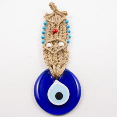 Glass Eye Blue Knitted Flax 24x8cm