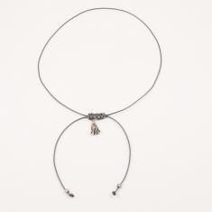 Necklace Gray Silver Broom