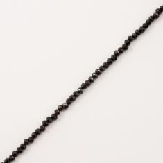 Πολυγωνικές Χάντρες Μαύρο (3mm)