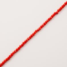 Πολυγωνικές Χάντρες Κόκκινο (4mm)