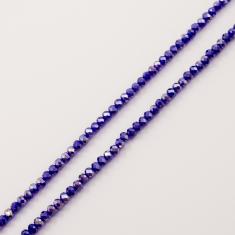 Polygonal Beads Blue Iridescent (4mm)