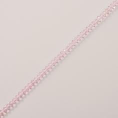 Polygonal Beads Transparent-Pink (4mm)