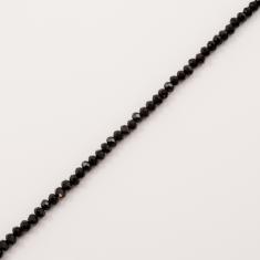 Πολυγωνικές Χάντρες Μαύρο (4mm)