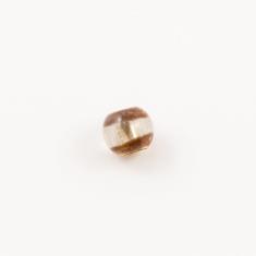 Glass Bead Brown with Stripe 6mm