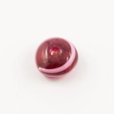 Flat Satellite Bead Red 15x8mm