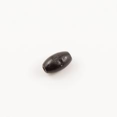 Wooden Bead Oval Black 12x6mm