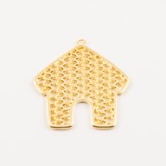 Gold Plated "House" (4.8x4.7cm)