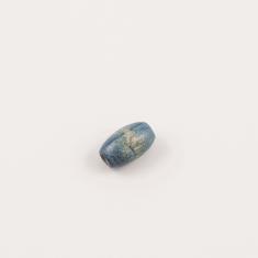 Wooden Bead Oval Blue 12x6mm