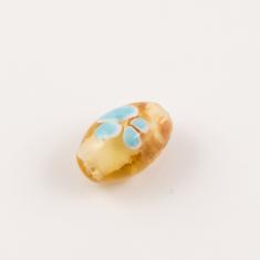 Murano Oval Bead Honey 1.5x1.1cm