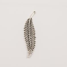 Metal Feather Silver (7x1.6 cm)