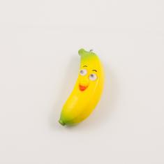 Banana with Smiley Fimo (6.7x1.9cm)