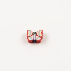 Πεταλούδα Φίμο Κόκκινη (1x0.8cm)