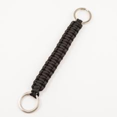 Key Ring Double Black Cord (22.5cm)