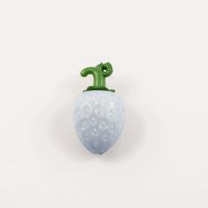 Acrylic Strawberry Light Blue 2.7x1.5cm
