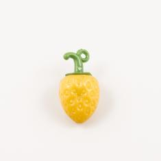 Ακρυλική Φράουλα Κίτρινη (2.7x1.5cm)