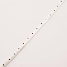 Cotton Cord White with Dots 6mm