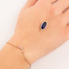 Bracelet-Ring Rose Gold Sapphire
