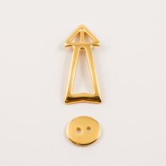 Gold Plated Arrow Outline (3.6x1.5cm)